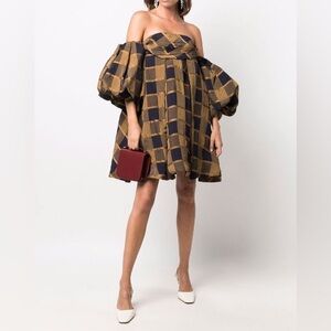 Khaite Checkered Mini Dress Brand New